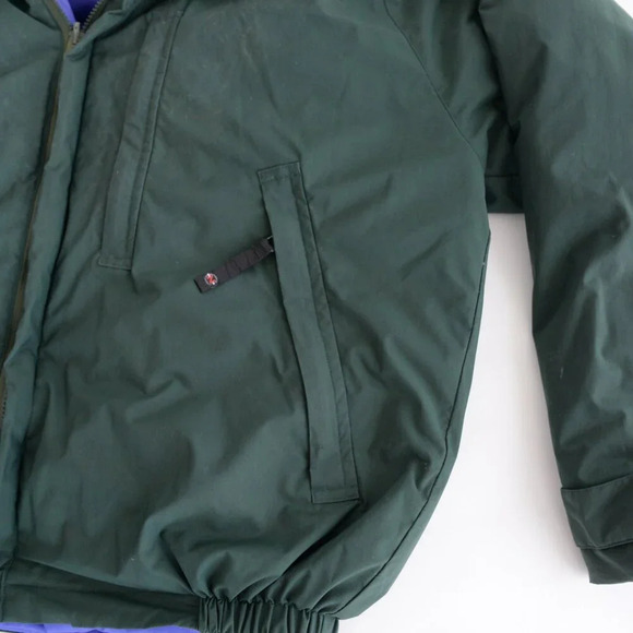 VTG 90S Nautica Elevation 8000 Reversible Blue Green Puffer Zip Up Winter Jacket - Picture 7 of 16